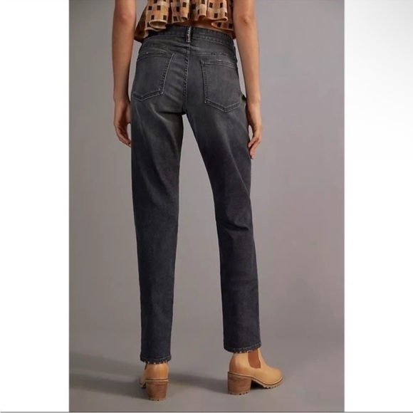 ANTHROPOLOGIE Pilcro Selvedge Low Rise Straight Jeans Black Size 27 NWT - Picture 5 of 6